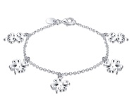 Cutesmile Fashion Jewelry 925 Sterling Silver 5 Lucky Four Leaf Clover Chain Bracelet