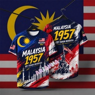 Malaysia 2026 T-Shirt.69th Patriotic Tee.Full Sublimation Quick Dry Streetwear.Independence 31 Augus