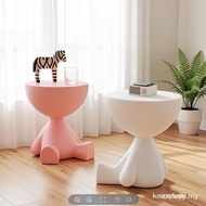 Creative Small Flat Head Coffee Table Nordic Designer Plastic Stool Living Room Simple Lying Flat So