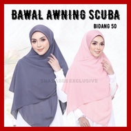 Tudung Bawal Instant Printed Awning Scuba Bidang 50 Tudung Muslimah Kain Chiffon Tudung Sarung