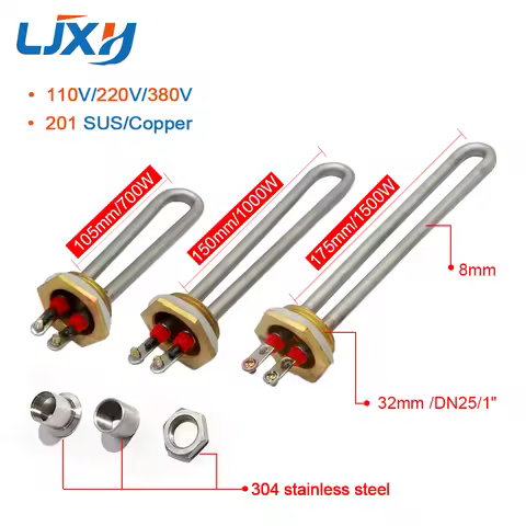 LJXH 1.0" Electric Heating Element for Boiler Heater/Water Dispenser , DN25/32mm Heater, 110V/220V H