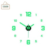 YOUNA Tự làm đồng hồ treo tường cho văn phòng nhà không khung hiện đại 3D Đồng hồ treo tường Gương d