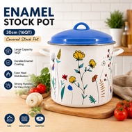 CookPot Barcelona Enamel 30cm (16QT) Covered Stockpot