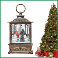 Snow Globe Lantern Decor Christmas Scene Snow Globes Rotating LED Snow Globe Swirling Snow Globe Lan