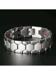 鈦鋼磁力手環附有能量球 - 時尚健康禮物,適用於家人和朋友