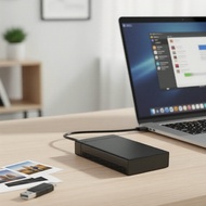 USB 3.0 to SATA Enclosure for 2.5/3.5 HDD/SSD - 450Mb/s, 22TB, External Hard Drive Adapter for PC Sa
