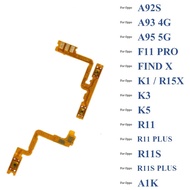 For Oppo A92S A93 4G A95 5G F11 PRO FIND X K1 R15X K3 K5 R11 R11S PLUS Power On Off + Volume Up Down