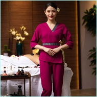 Hot seller Beauty Salon Work Uniform Set For Womens Hydrotherapy Health Center Essential Oil Techni