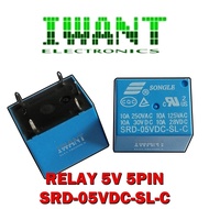 5v 5P RELAY 5 VOLT RELAY 5 PIN 10A 5VDC 5 FOOT SERVING RELAY SRD-05VDC-SL-C