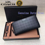 Coach long wallet men fashion zipper wallet classic logo embossed c pattern minimum discount F74545 in stock