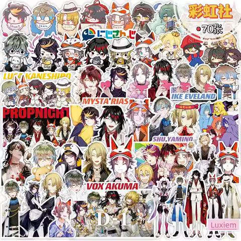 10/70Pcs Luxiem Stickers Voxakuma Graffiti Vinyl Decals for Laptop Phone Sticker Self-adhesive DIY S