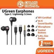 UGreen HiTune Earphone Wired In Ear Earbuds 3.5mm Type C MFi Certified Microphone In-line Control Bu
