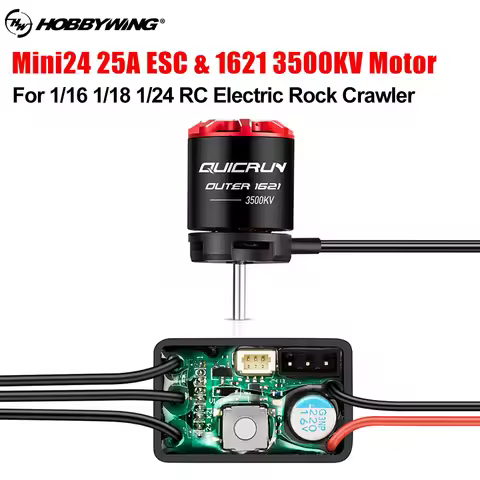 HOBBYWING QUICRUN WP-MINI24 25A ESC Outer 1621SL 3500KV Motor For 1/24 RC Model Car Crawler
