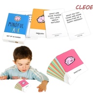 CLEOES Mindful Talk Cards, Paper Authentic Talk Card Game, Board Game Challenging Meaningful Social Games Card School