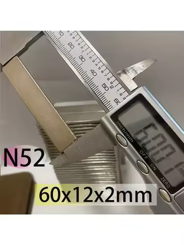 N52 60x12x2 Magnet Magnetic Neodymium Strong Motor Ebike Scooter Generator Engine Square Magnets Cus