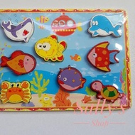Educational Toys for Children: 3D Knot Wooden Puzzle for Land and Sea Animals