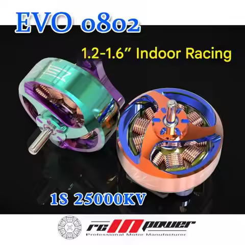 RCINPOWER Upgrad Version EVO-0802 25000KV Brushless Motor 1.6 Inch Indoor Motor for 65mm FPV RC Raci