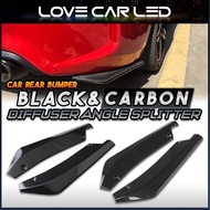 2pcs Car Rear Bumper Spoiler Canard Anti-crash Diffuser Angle Splitter