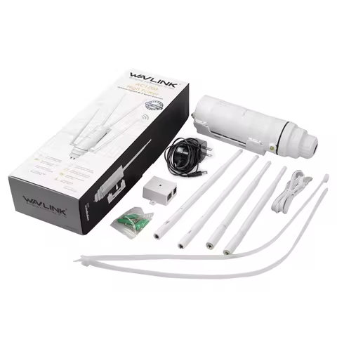 Wavlink High Power AC1200 Outdoor Long Range Dual Band 5G/2.4G WiFi Extender Router Repeater With 4 
