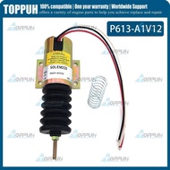12V P613-A1V12 Fuel Shutdown Solenoid Valve P613-A1V12 2001ES-12E2U1 12V For Engine Throttle