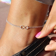 Families&gt; 1pc Silver Plated Infinity Charm Double Chain Anklet Foot Jewelry Ankle Bracelet well