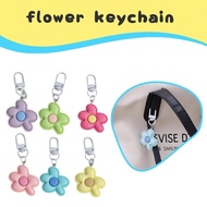 Resin Keychain Pendant Candy Color Flower Design Dopamine & Cute Girly Charm Bag Decoration F0z5