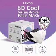 6D face mask surgical lexco cooling mask 50pcs Premium (4ply)