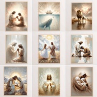 Pray with Jesus, Christian Art, Jesus Prayer Art, Jesus Picture, Jesus Portrait, Catholic Art, Bible