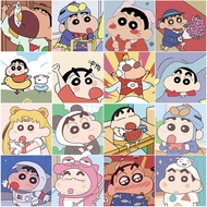 Orfon Shin Chan Series Oil Paint 20x20cm Framed DIY Digital Oil Painting birthday Paint By Numbers On Canvas Children Diy Toy Drawing Oil Paint 生日快乐油画 填色diy