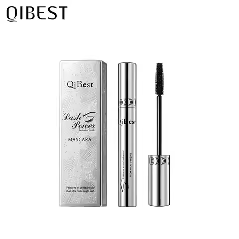 QIBEST Black Mascara Eyelashes Mascara 4D Silky Eyelashes Lengthening Eyelashes Makeup Waterproof Ma