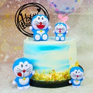 Jingle Cat Cake Decoration Baby Birthday Birthday First Birthday Blue Cat Doraemon Doraemon Baking D