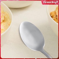 [Flowerhxy1] Stainless Spoon Gift, Cooking Utensil Engraved Ice Cream Spoon Serving Spoon for Camping Trip Picnic,