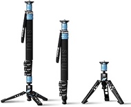SIRUI P-424FS Carbon Fiber Monopod, 63" Monopod with Feet for Cameras, 4-Section, 360° Panorama, Mod