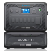 สถานีพลังงานแบบพกพาพลังงานแสงอาทิตย์ BLUETTI AC300+B300K แบตเตอรี่ LiFePo4 3000W 2764.8 วัตต์ชั่วโมง