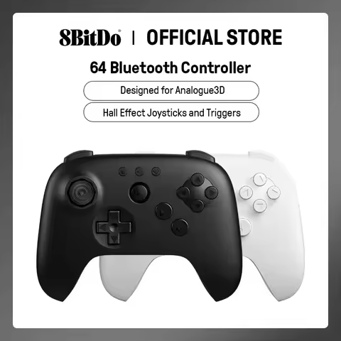 8BitDo 64 Bluetooth Gaming Controller for Analogue 3D, Switch, Switch 2, Windows, and Android