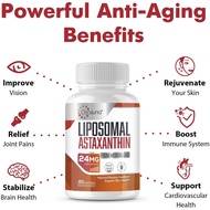 ส่งด่วน! ยอดขายอันดับ 1 ของแท้ Osasuna Liposomal Astaxanthin 24 MG Supplements, 60 Softgels (No.765)