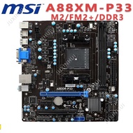 【Used】MSI A88XM-P33 device FM2/FM2+/DDR3 32GB AMD A88X A88 SATA III USB3.0 The motherboard includes 