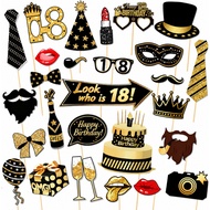 18th Birthday Photo Booth Props, 18th Birthday Photoshoot Funny Birthday Party Photography Props Fav