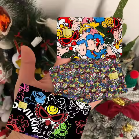 Japan Fashion Hysteric Mini Game Film Cover Sticker Case For Small Chip Credit Debit Card Front Side