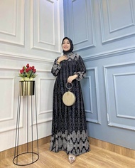 K-FASHION Gamis Set Hijab Terbaru Kekinian Baju Wanita Lebaran Model Baru Import Viral Outfit Modern