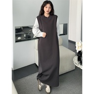 Oladivi Plus Size Long Sleeve Casual Dress - Spring/Autumn Robe 60321 F054