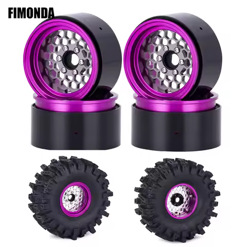 4PCS Aluminum Alloy 1.9 Inch Beadlock Wheels Rims for 1/10 RC Crawler Axial SCX10 TRX4 TRX6 D90 VS4-