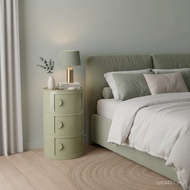 Household Online North Round Design Red Simple Modern European Style Mini Bedside Table Creative Sid