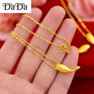 916 Gold Necklace for women Miss Dolphin Saudi Arabia Lady Gold Necklace-Dolphin Clavicle Necklace (Hikaw)