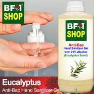 Anti Bacterial Hand Sanitizer Gel with 75% Alcohol  - Eucalyptus Anti Bacterial Hand Sanitizer Gel - 1L