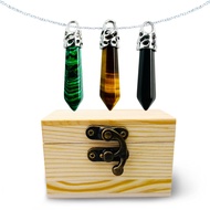 3 Necklaces Healing Crystals For Soul Healing Power Restoration Gift Box Increase Strength Power Pas