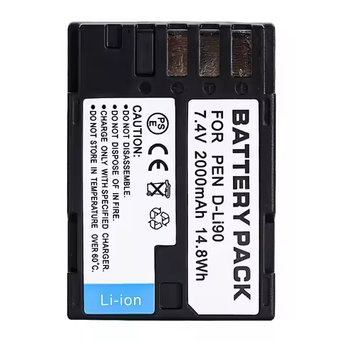New High quality Replacement Battery 7.4V 2000mAh D-Li90 For Pentax 645D K7 K7D K3 K5 K52S K01 Recha