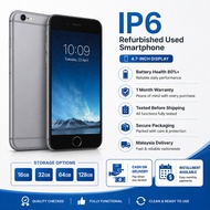 IP6 Refurbished Used Smartphone 16GB 32GB 64GB 128GB Second Hand Phone Malaysia Delivery COD Install