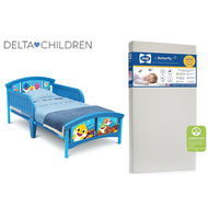 Baby Shark - 美國 Delta Children Baby Shark 幼童床架 + 美國製 Sealy Butterfly 幼童床褥套裝