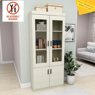 Rak Buku Bookshelf 4 Pintu Display Cabinet Glass 4 Door Almari Buku Murah Storage Cupboard Display R